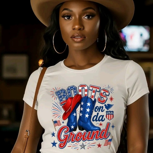 Women's White Graphic Tee - Picture 1 of 2